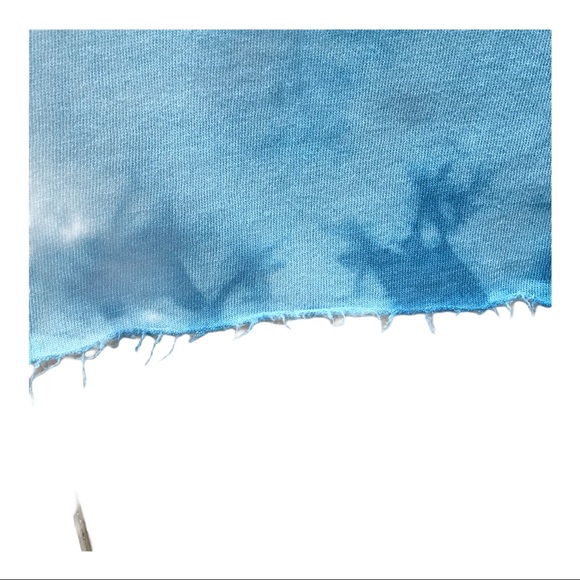 Tie dye mock turtleneck cropped graphic sweatshirt - Picture 8 of 11